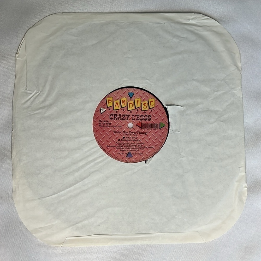 ✨ MIAMI BASS ✨ CRAZY L'EGGS – "HAPPY & U KNOW IT / DOIN' HIS OWN THANG" VINYL ✨✨ - Picture 4 of 6